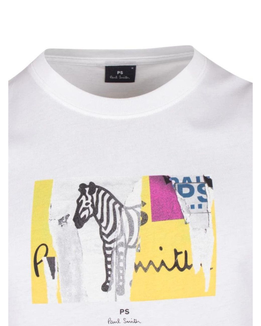 Paul Smith White Crew Neck T-Shirt for men