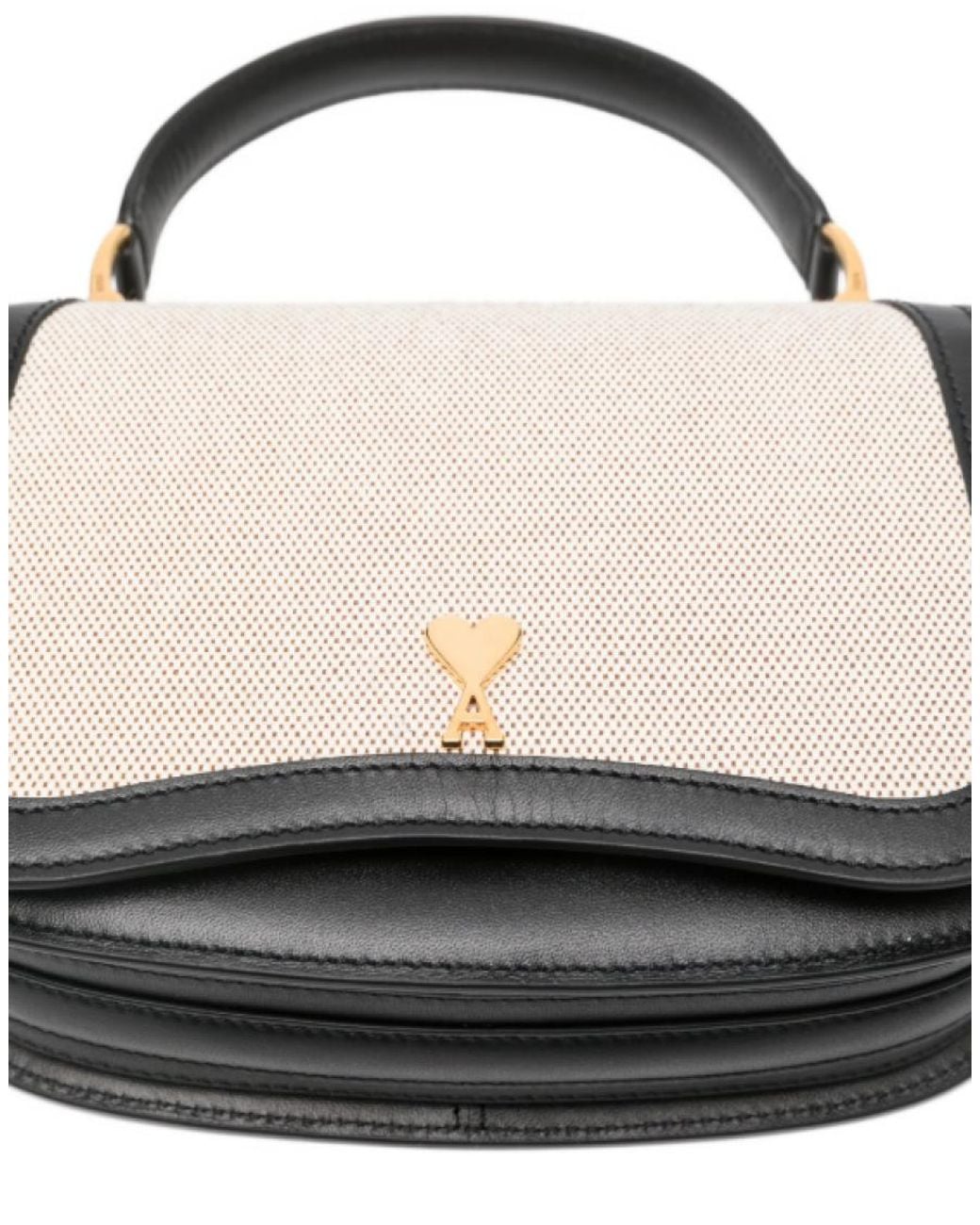 AMI Natural Logo Mini Crossbody Bag