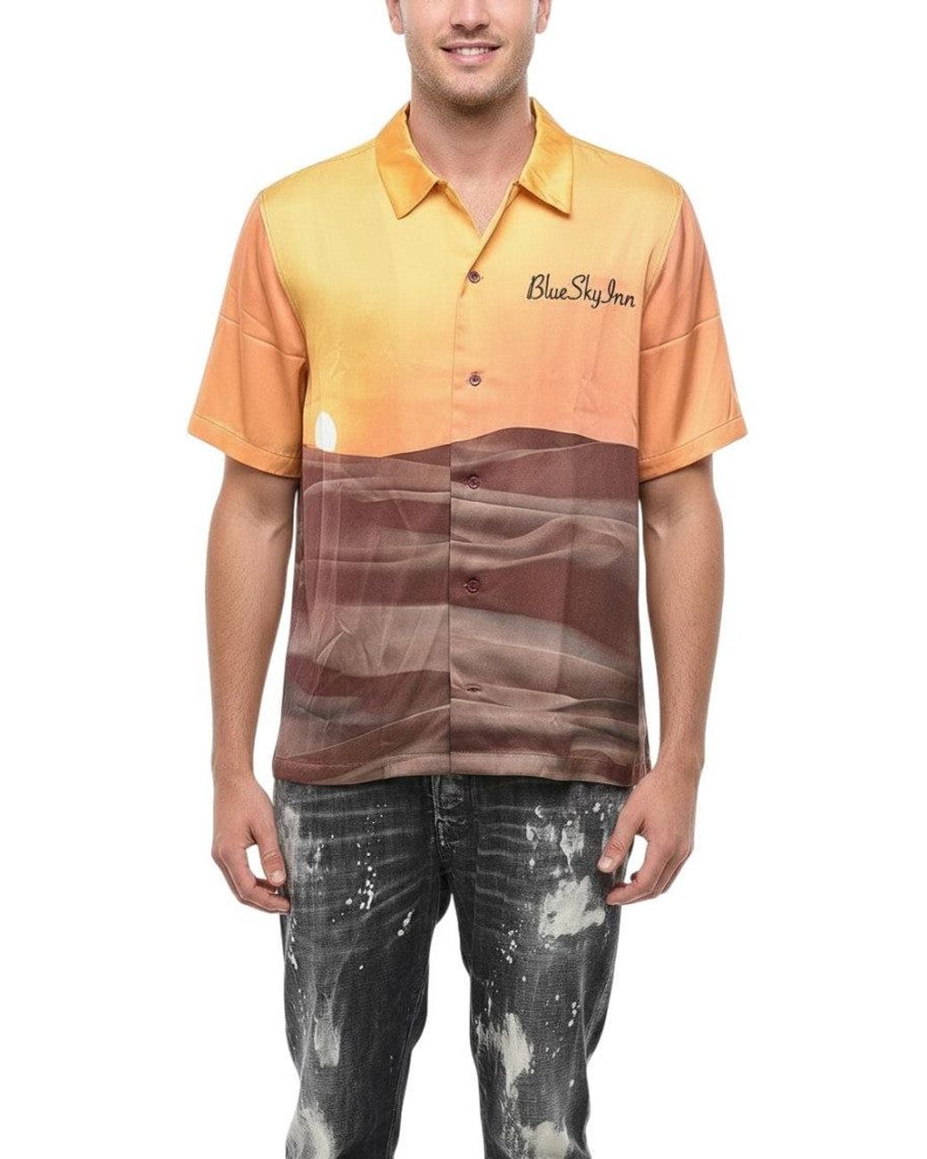 BLUE SKY INN Multicolor Regular Printed Shirt for men