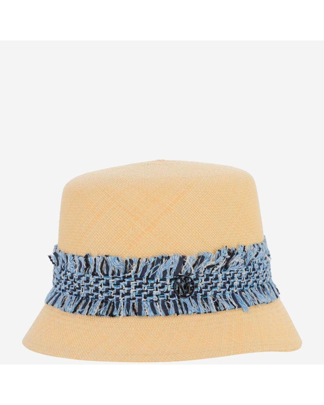Maison Michel Blue Textured Bucket Hat
