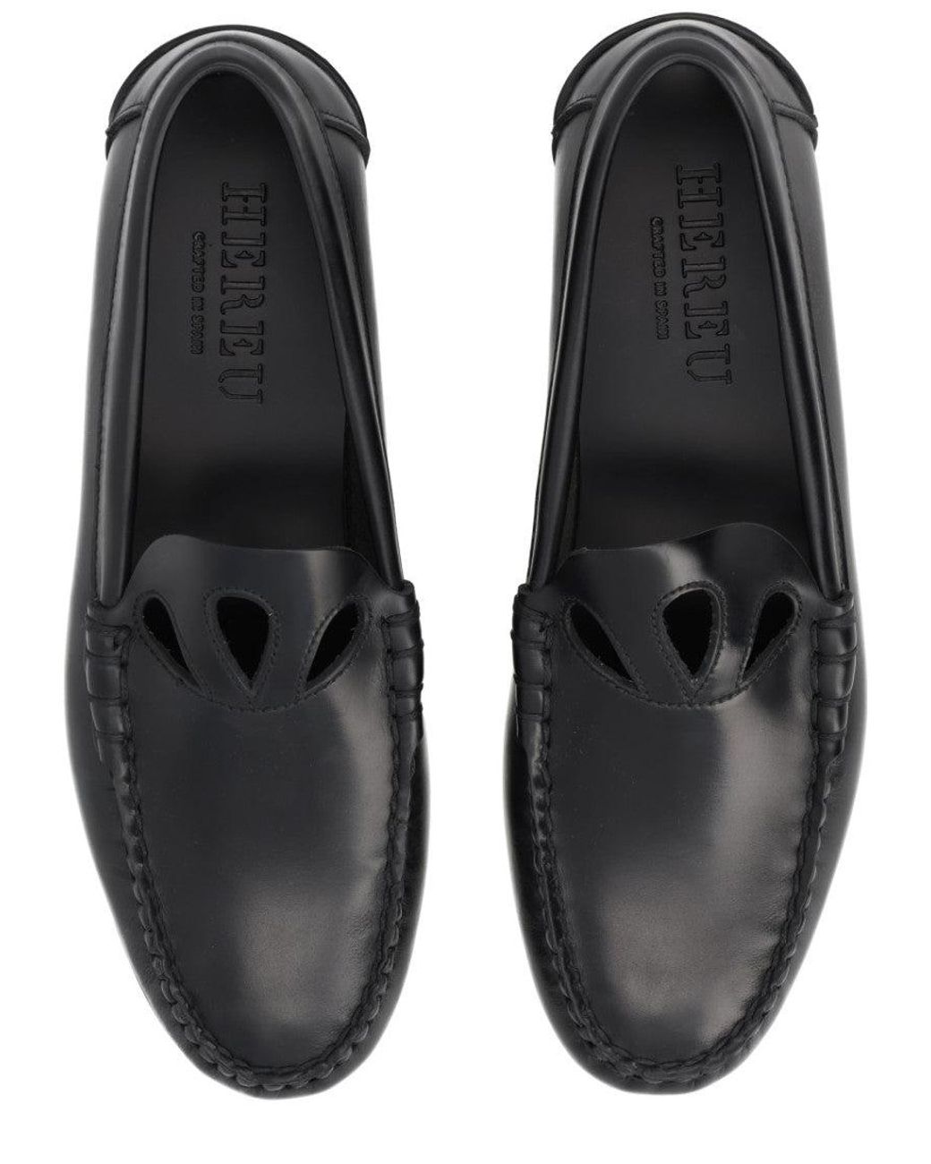 Hereu Gray Leather Loafers