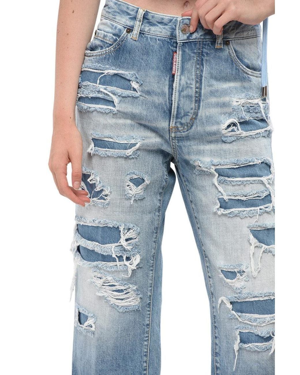 DSquared² Blue Straight High Rise Jeans