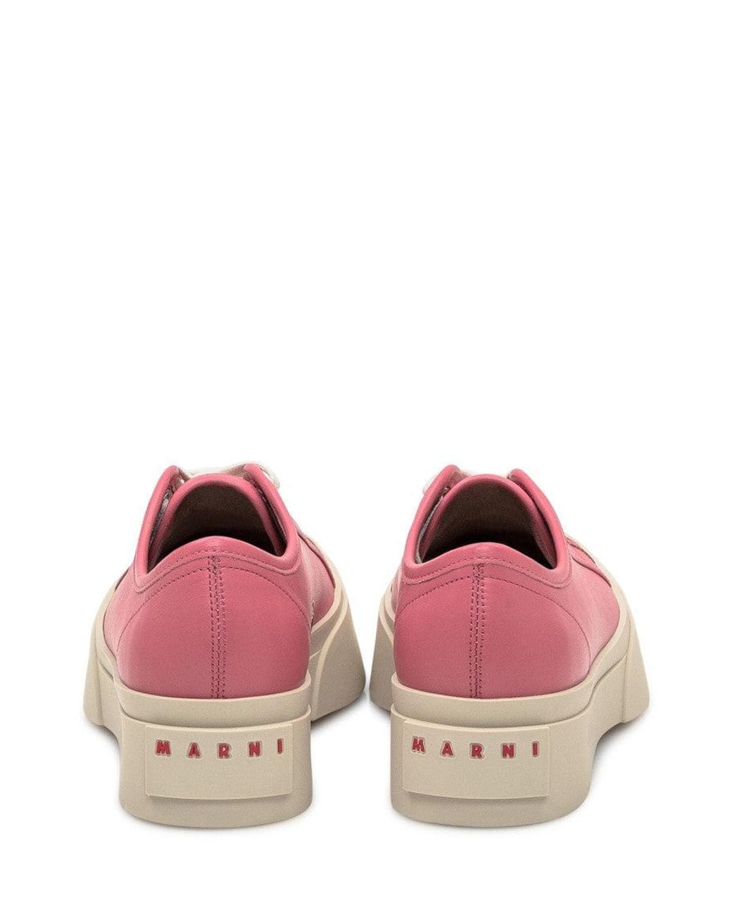 Marni Pink Elegant Leather Sneakers
