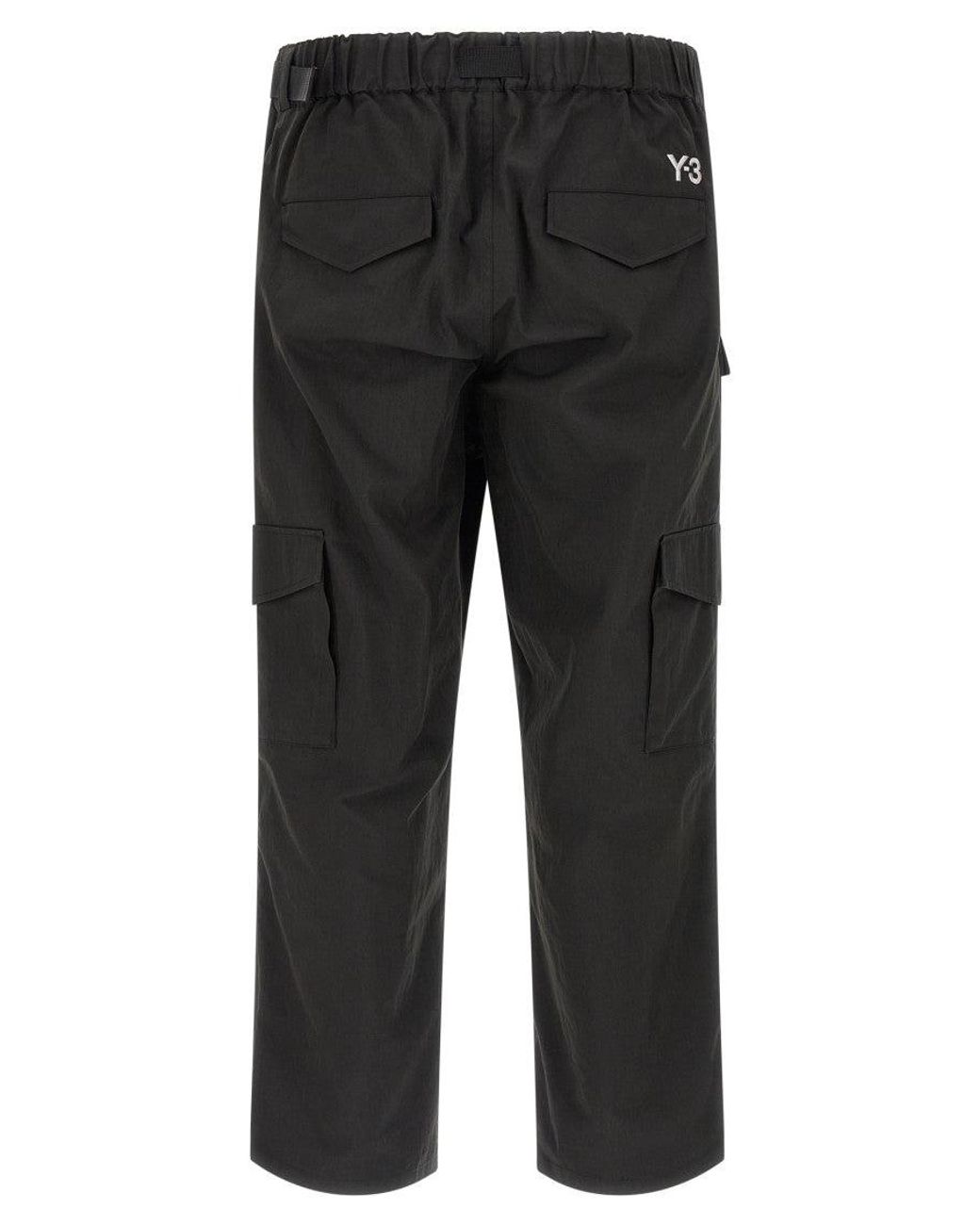 Y-3 Gray Loose Cargo Pants for men