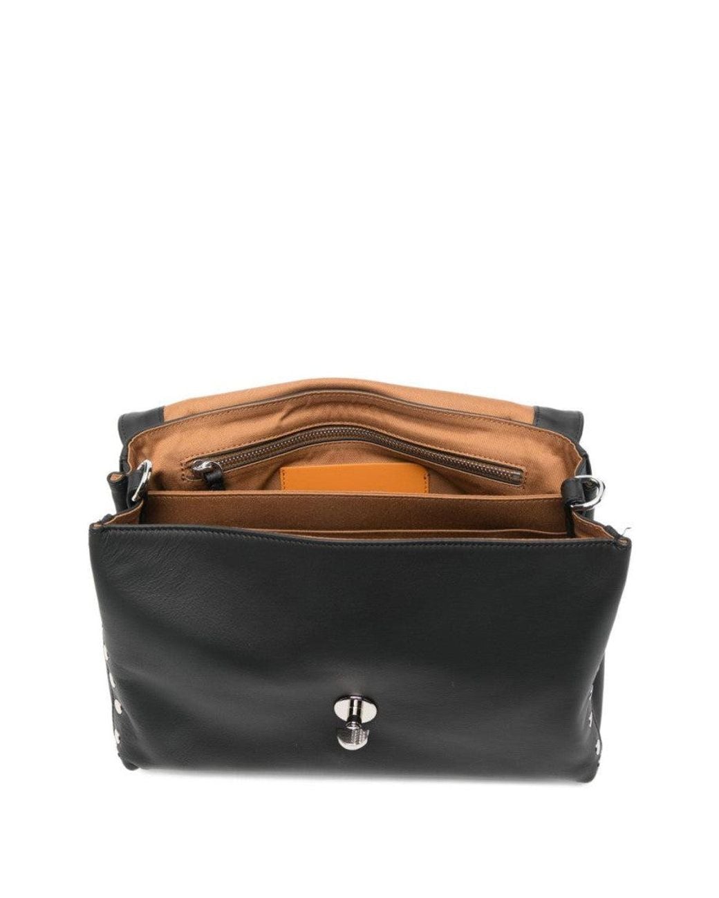 Zanellato Black Postina Medium Satchel