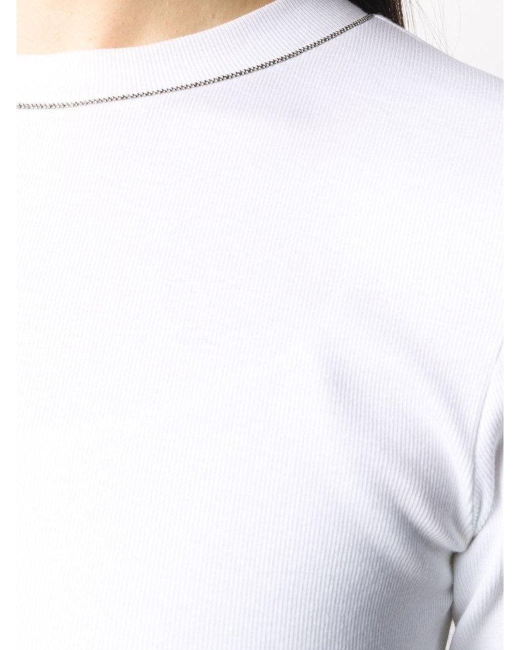 Brunello Cucinelli White Cotton T-Shirt