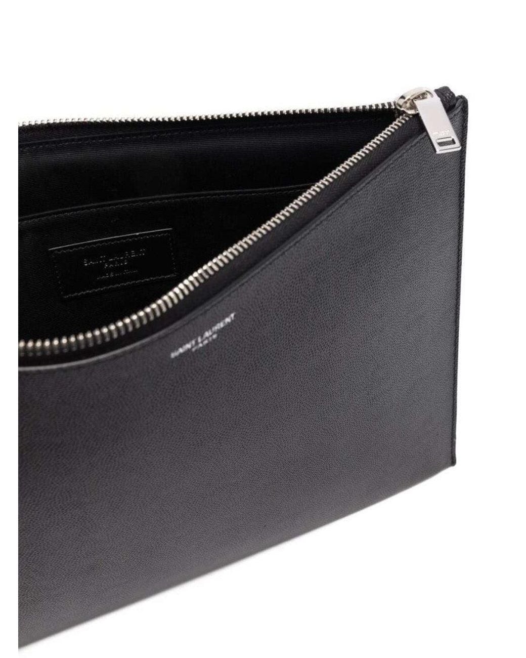 Saint Laurent Black Logo Wallet for men