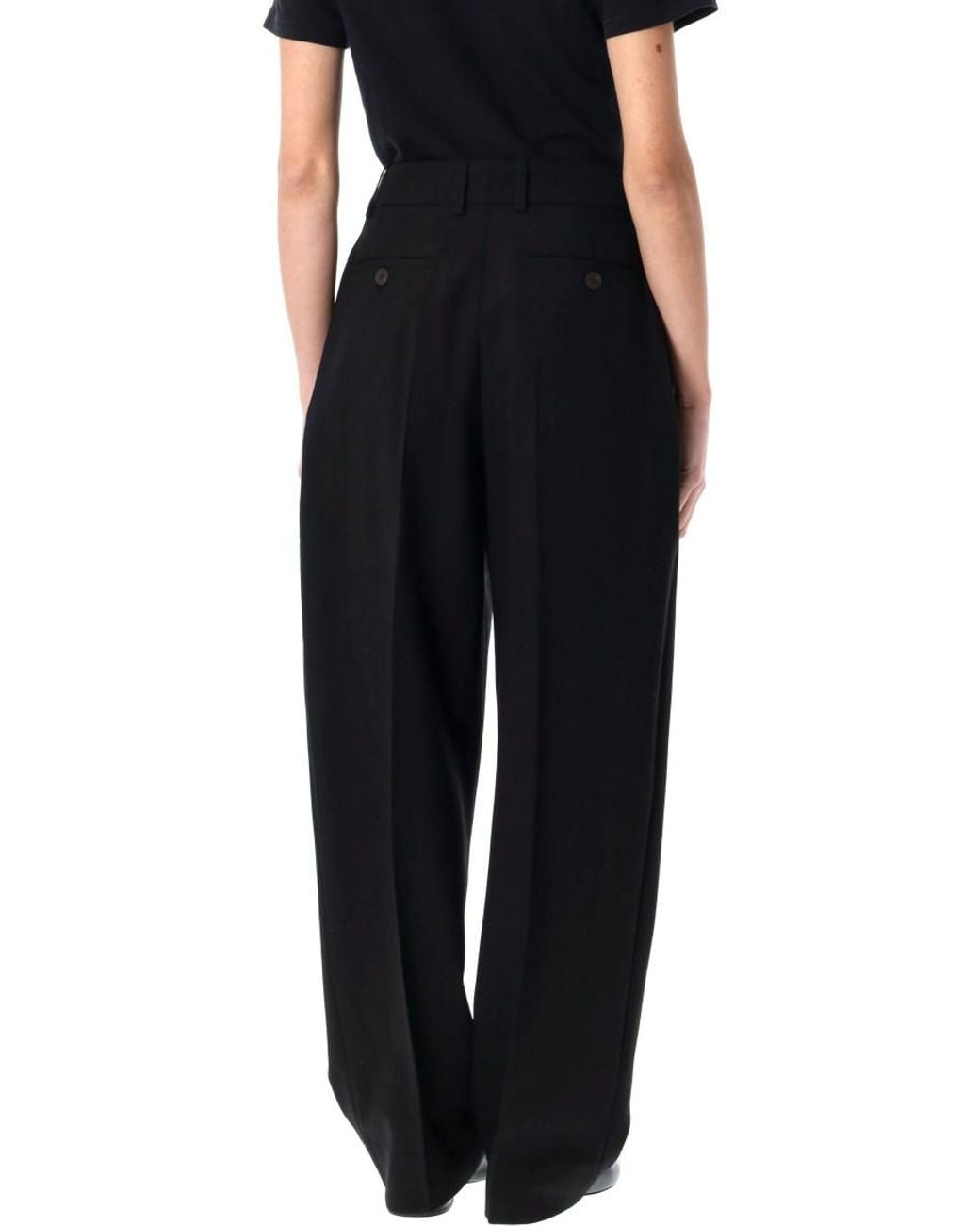 Studio Nicholson Black Double Pleat Pant