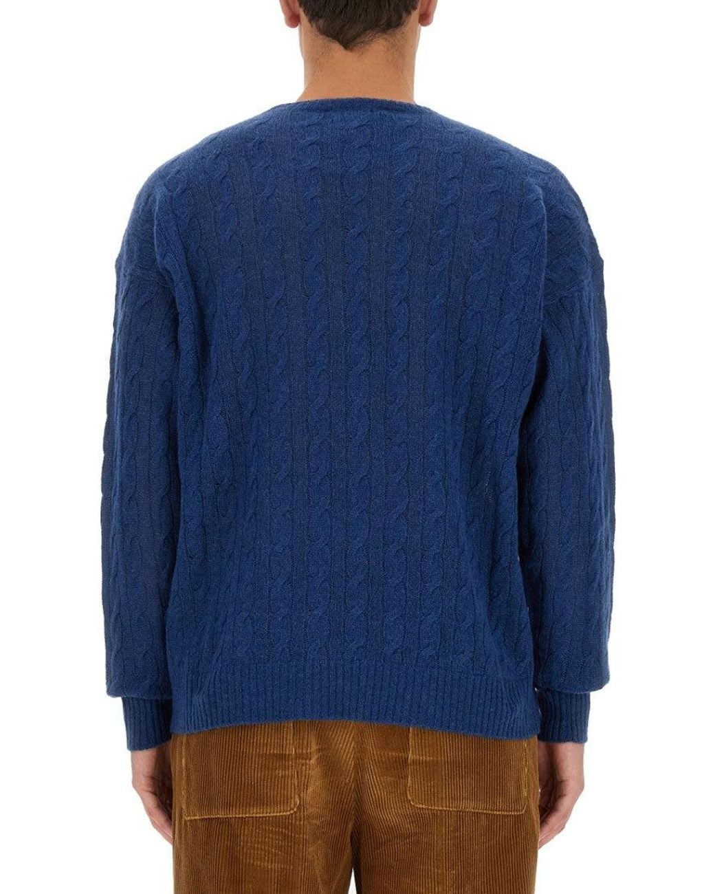 Etro Blue Regular Fit Cashmere Shirt for men