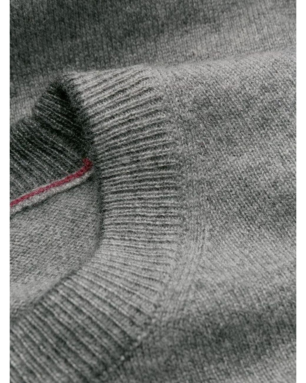 Brunello Cucinelli Gray Cashmere Sweater for men