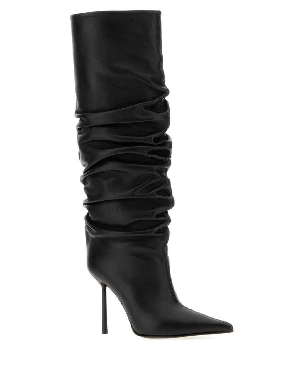 Le Silla Black Leather Knee High Boots