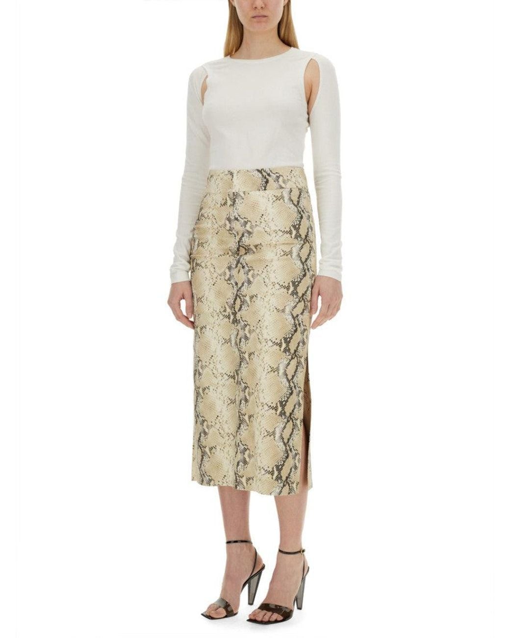 Helmut Lang White Solid Round Neck Sweater