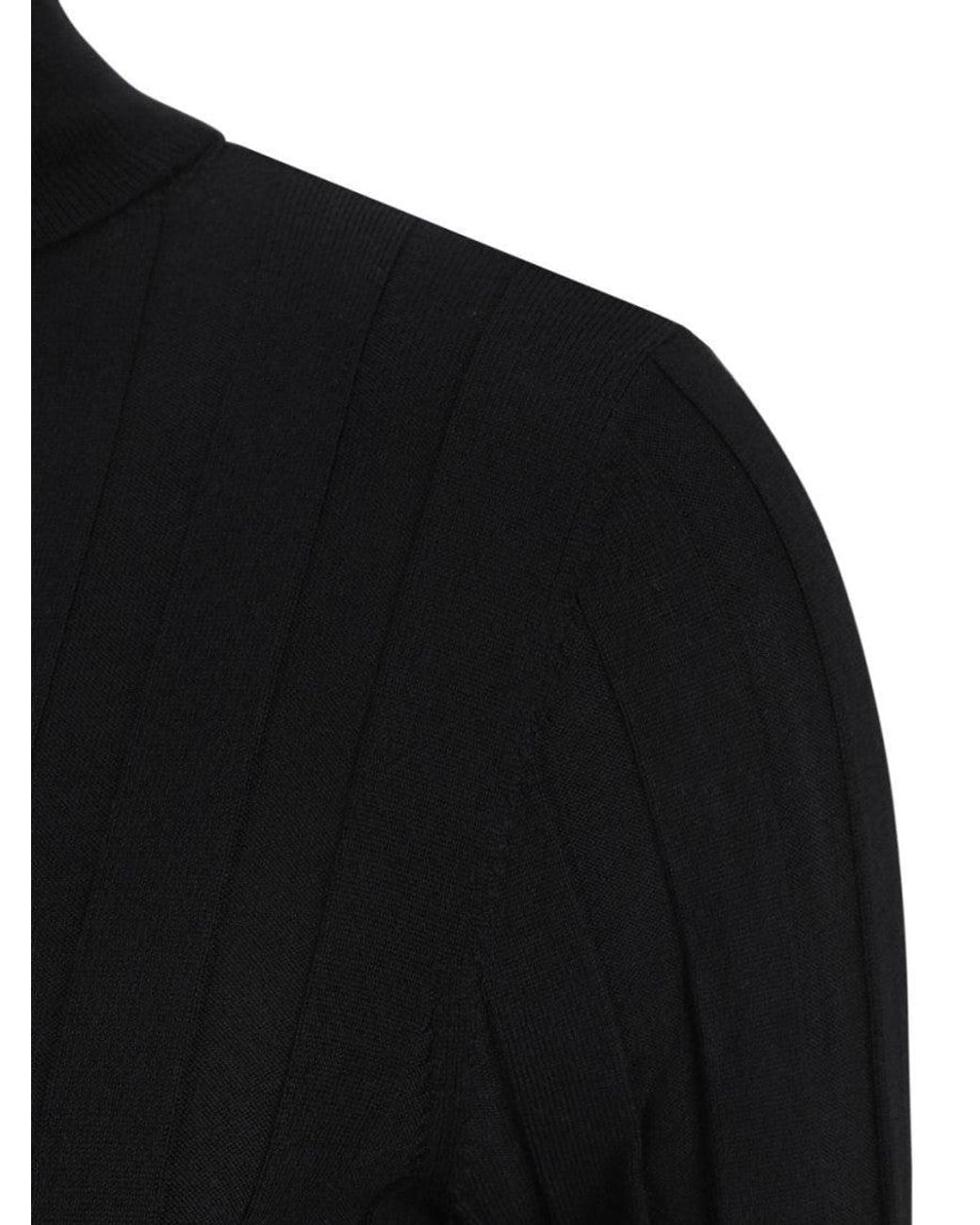 Allude Black Wool Sweater