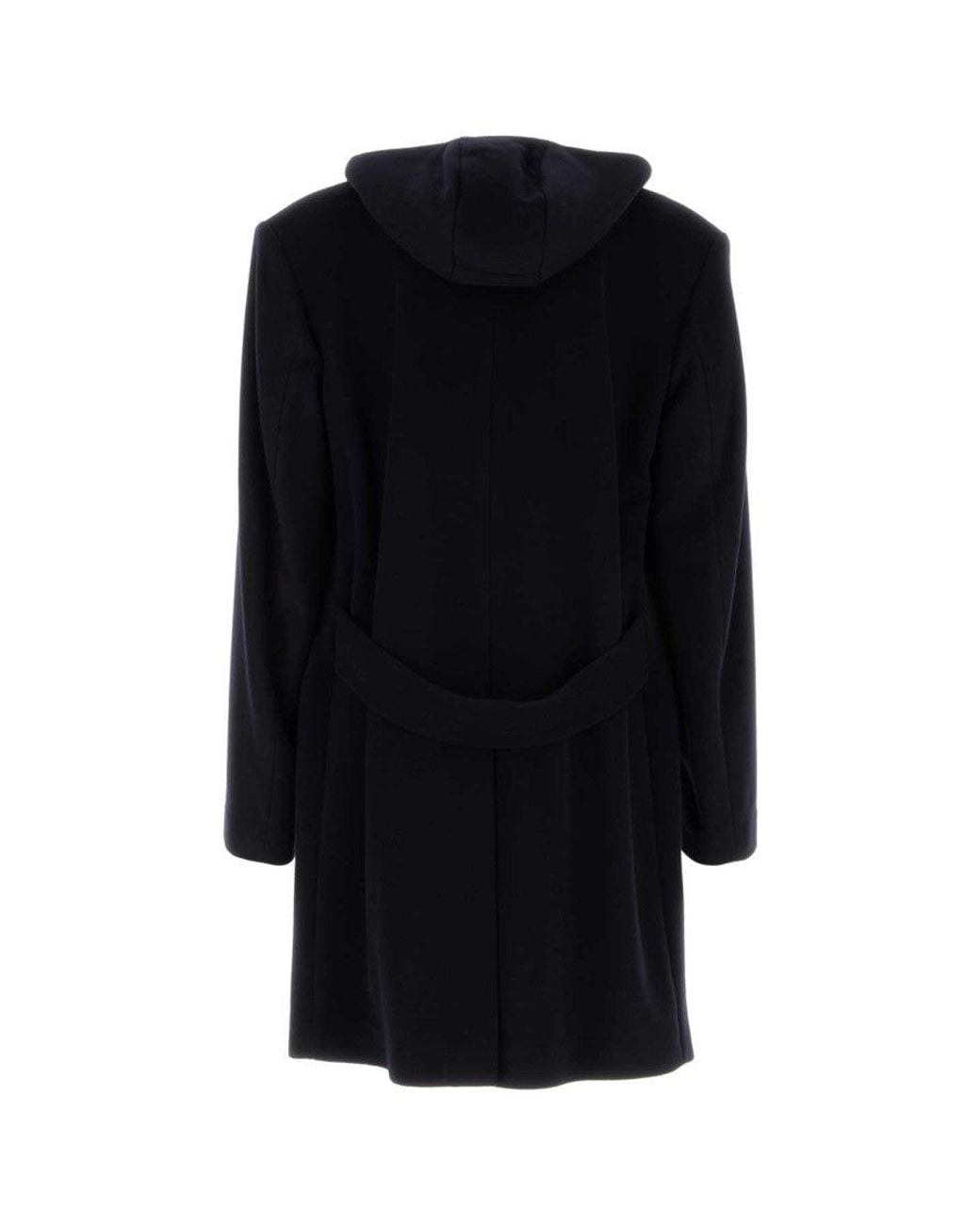 Prada Black Midnight Wool Blend Coat for men