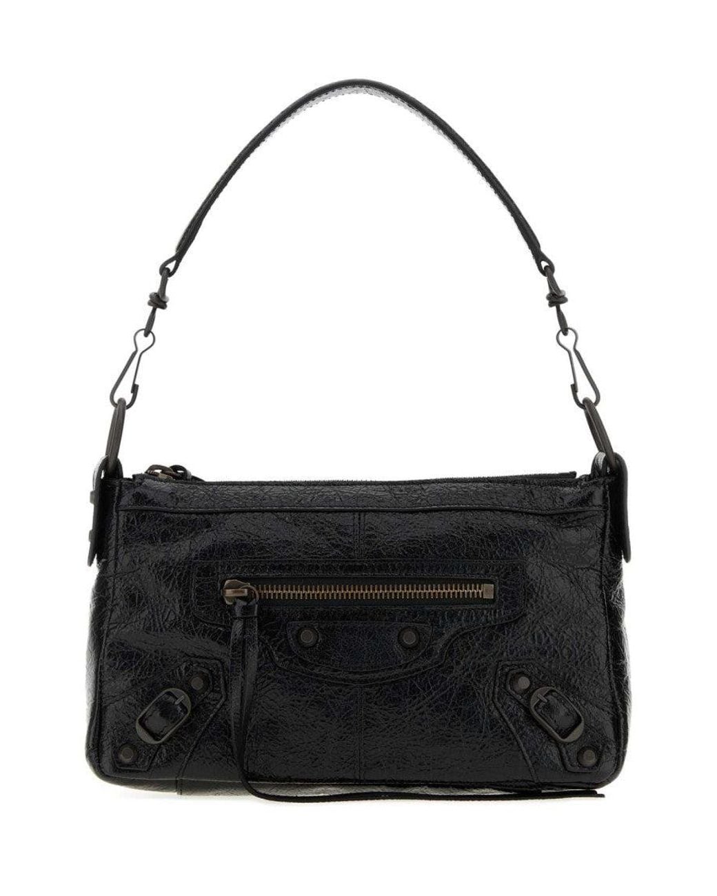 Balenciaga Black Le City Moto Mini Shoulder Bag