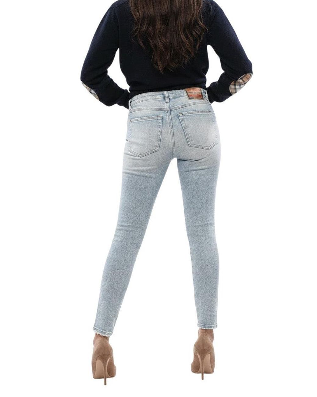 DIESEL Blue Skinny Mid Rise Jeans