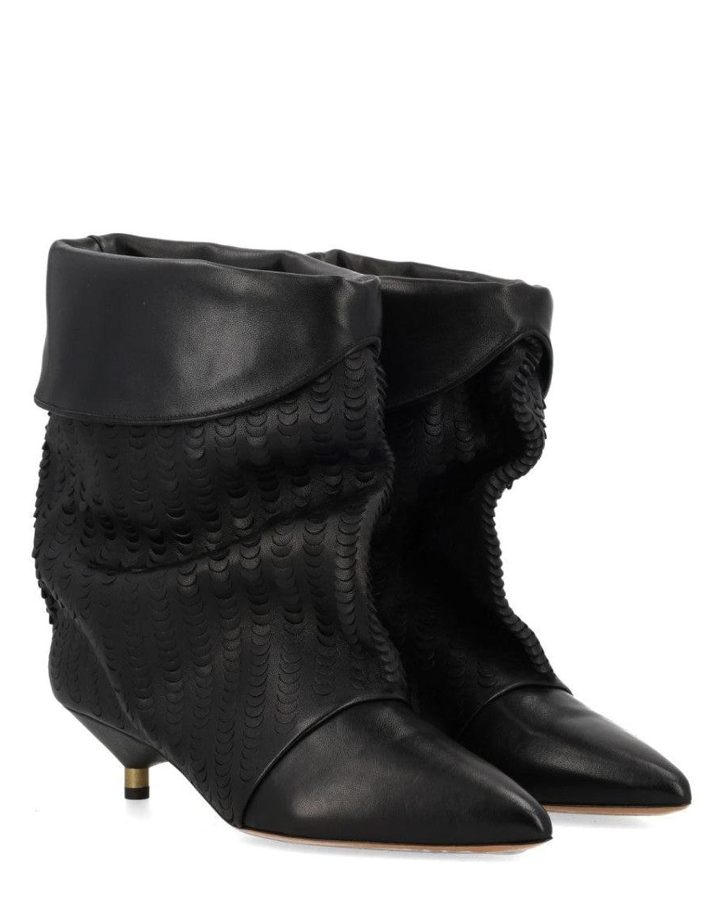Isabel Marant Black Textured Edrik Boots