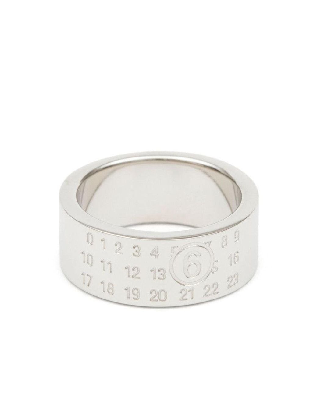 MM6 by Maison Margiela White Signature Logo Ring
