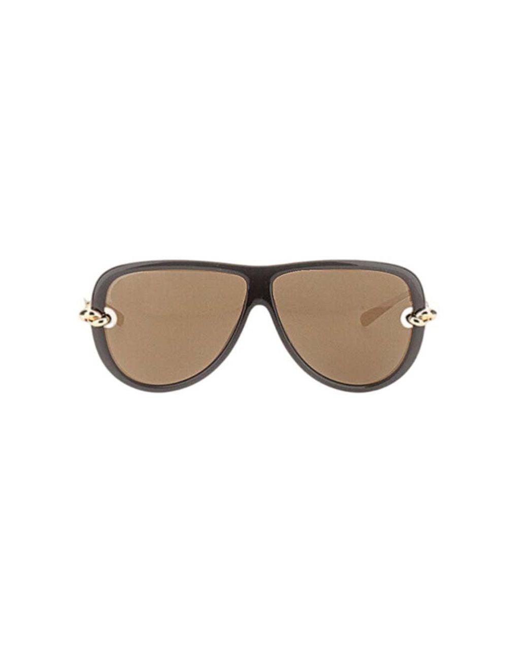Bottega Veneta Natural Dark Aviator Sunglasses