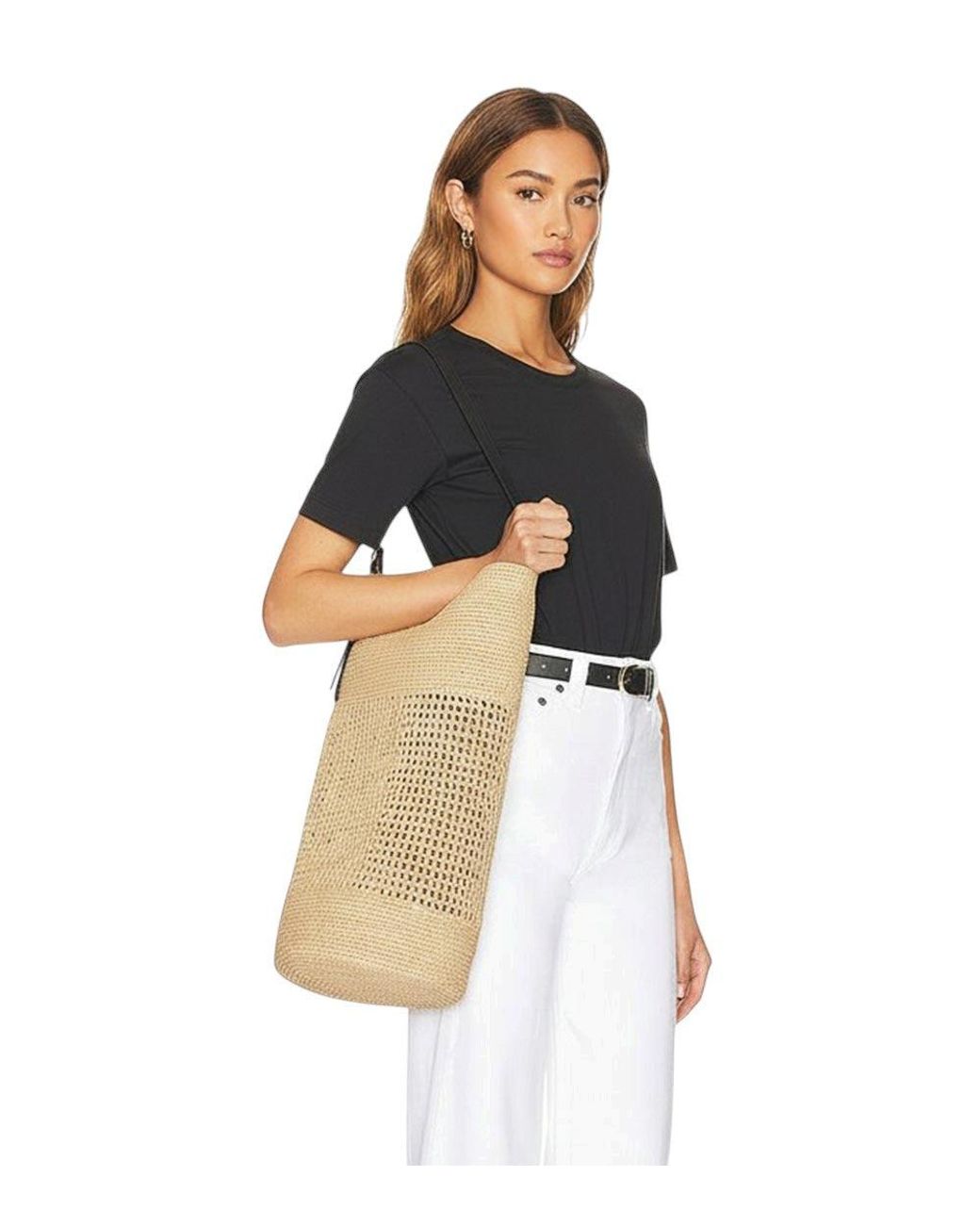 Khaite Metallic Natural Billie Large Bucket Bag