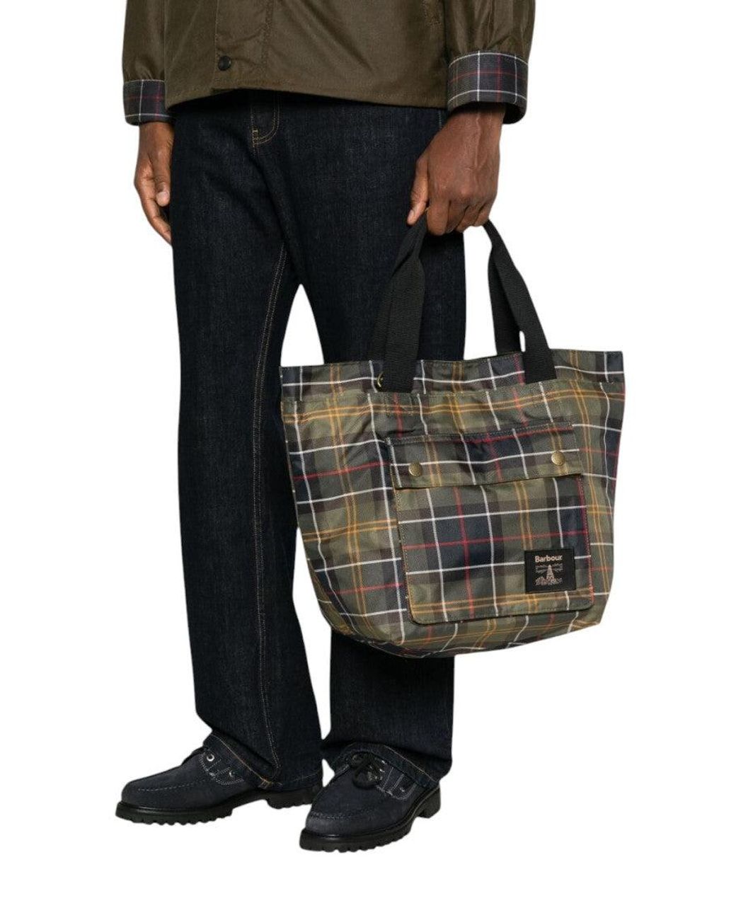 Barbour Black Logo Large Tote for men