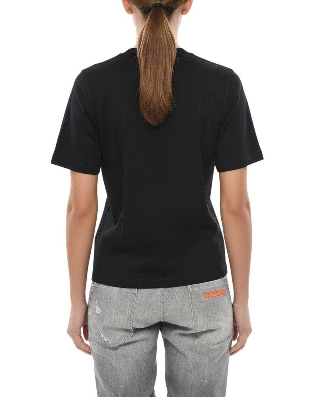 DSquared² Black Logo Crew Neck T-Shirt