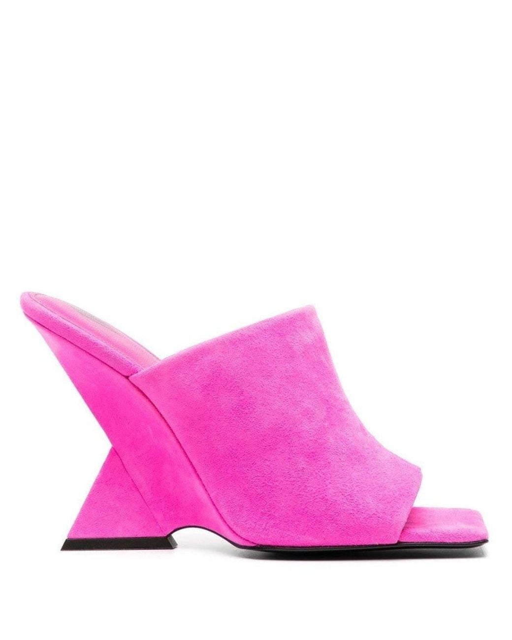 The Attico Pink Fuchsia Cheope Suede Heels