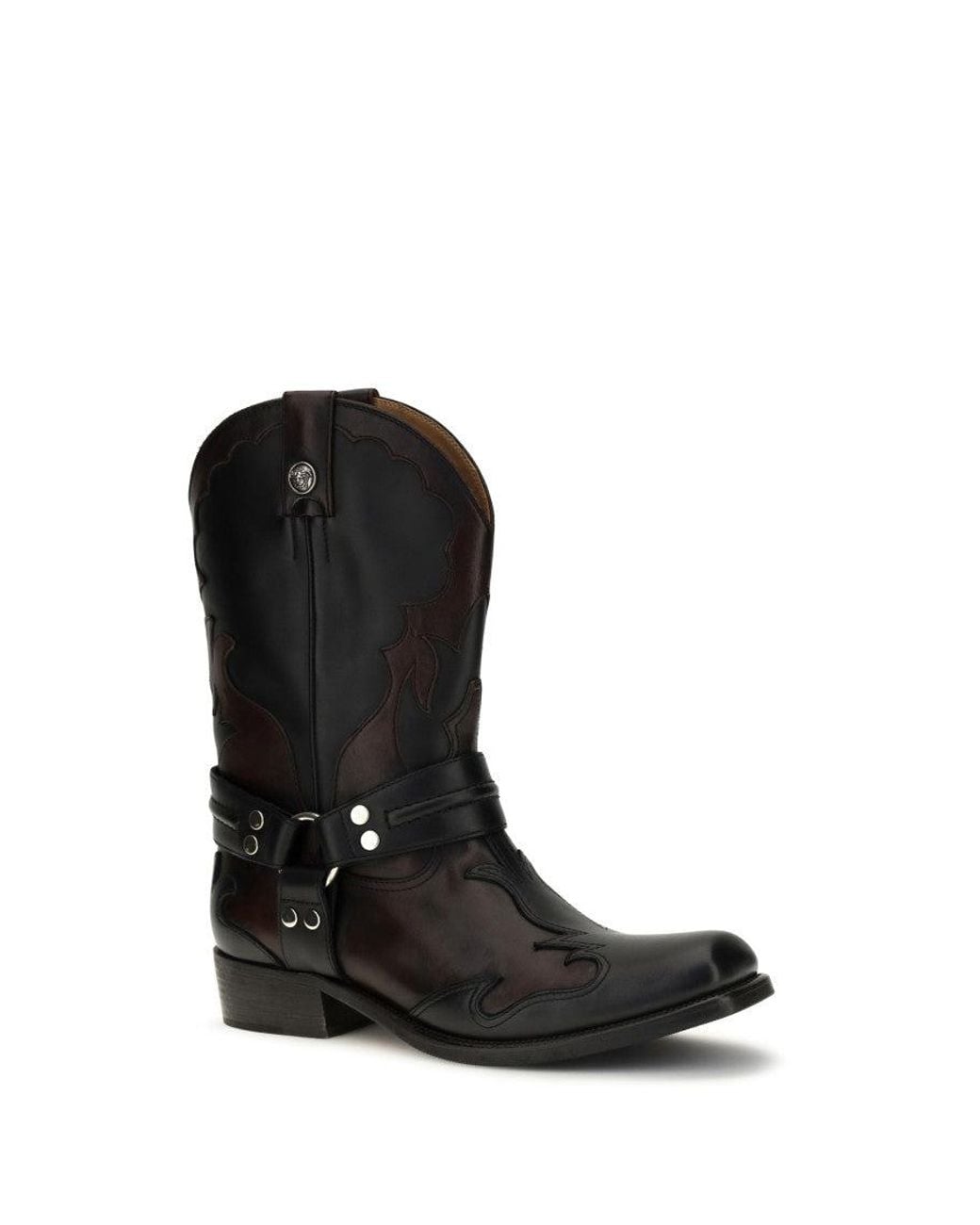 Versace Black Sylvester Western Boots for men
