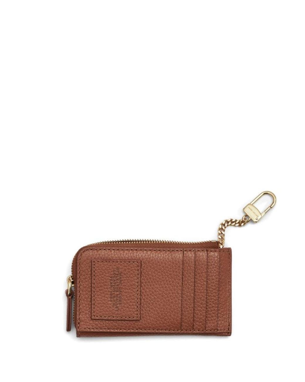 Marc Jacobs Brown Logo Zip Wallet