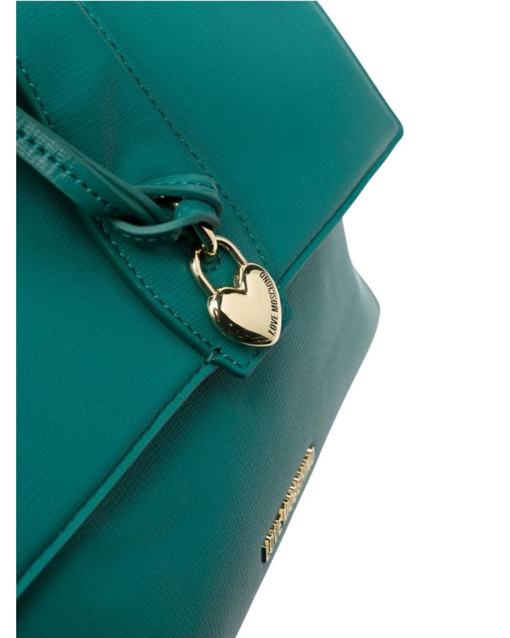 Love Moschino Green Logo Small Satchel