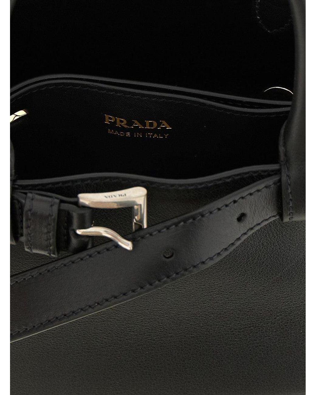 Prada Black Buckle Small Satchel