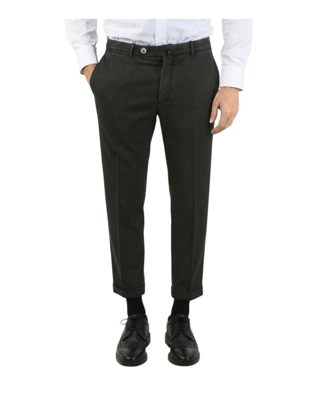 Corneliani Black Slim Chino Pants for men