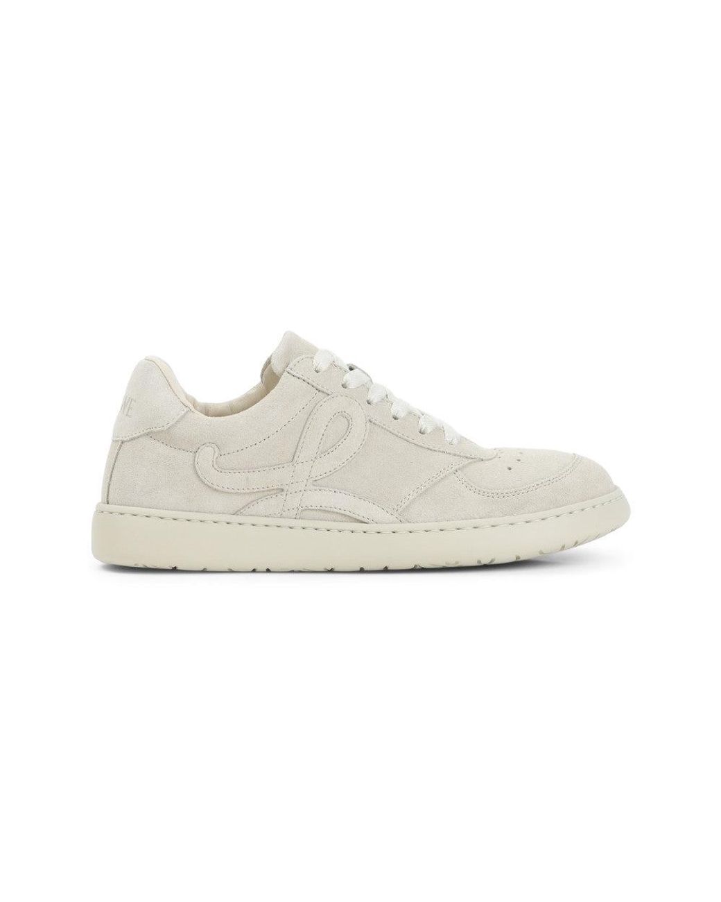 Loewe White Oat Milk Solid Sneaker