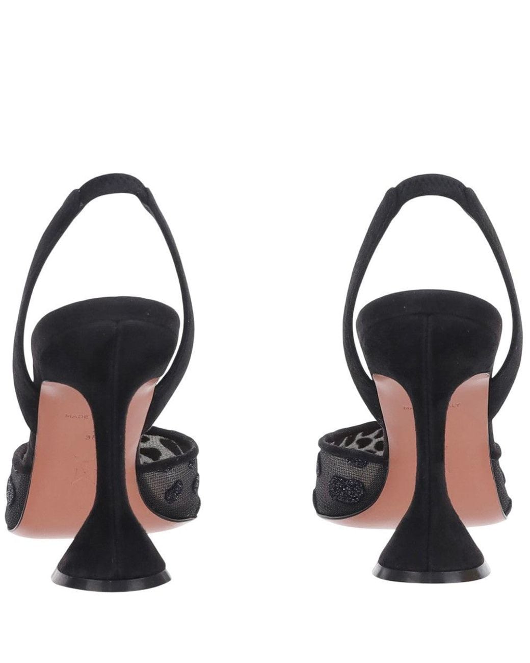 AMINA MUADDI Black Slingback Pumps