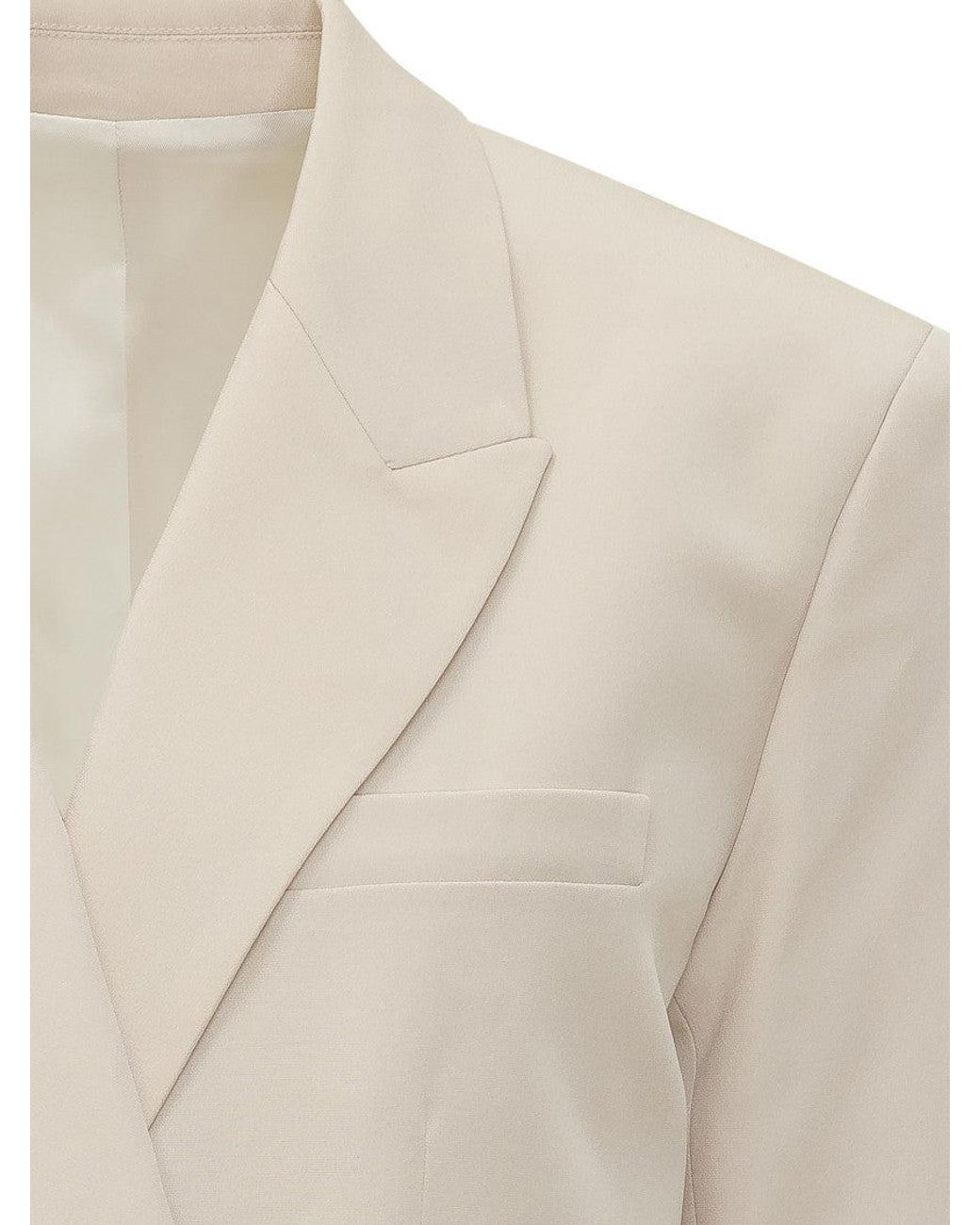 Isabel Marant White Solid Notched Lapel Blazer