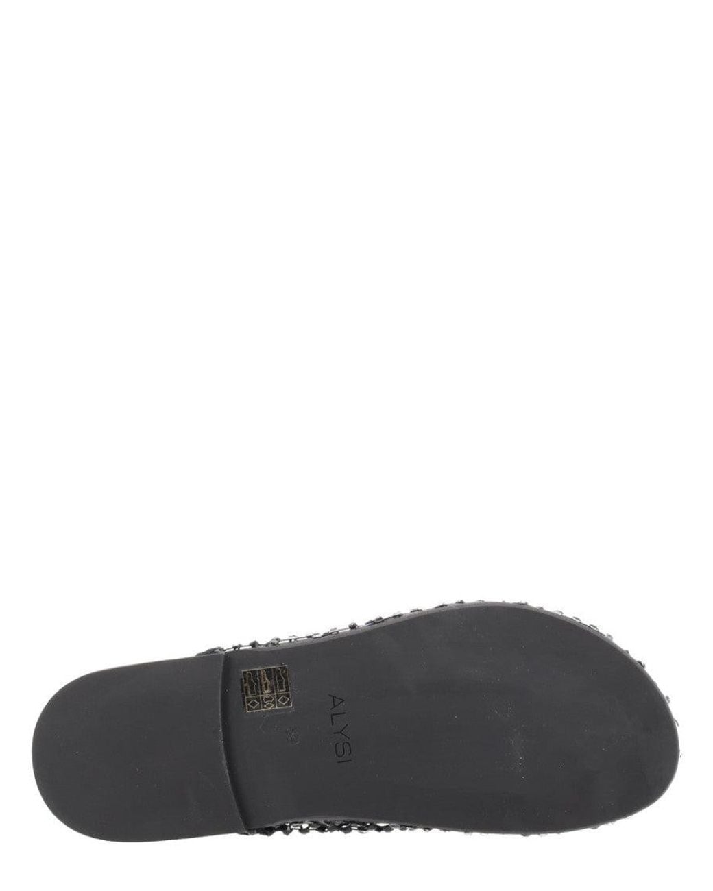 Alysi Black Textured Mules