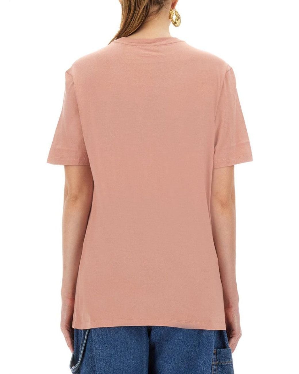 Etro Pink Graphic Crew Neck T-Shirt