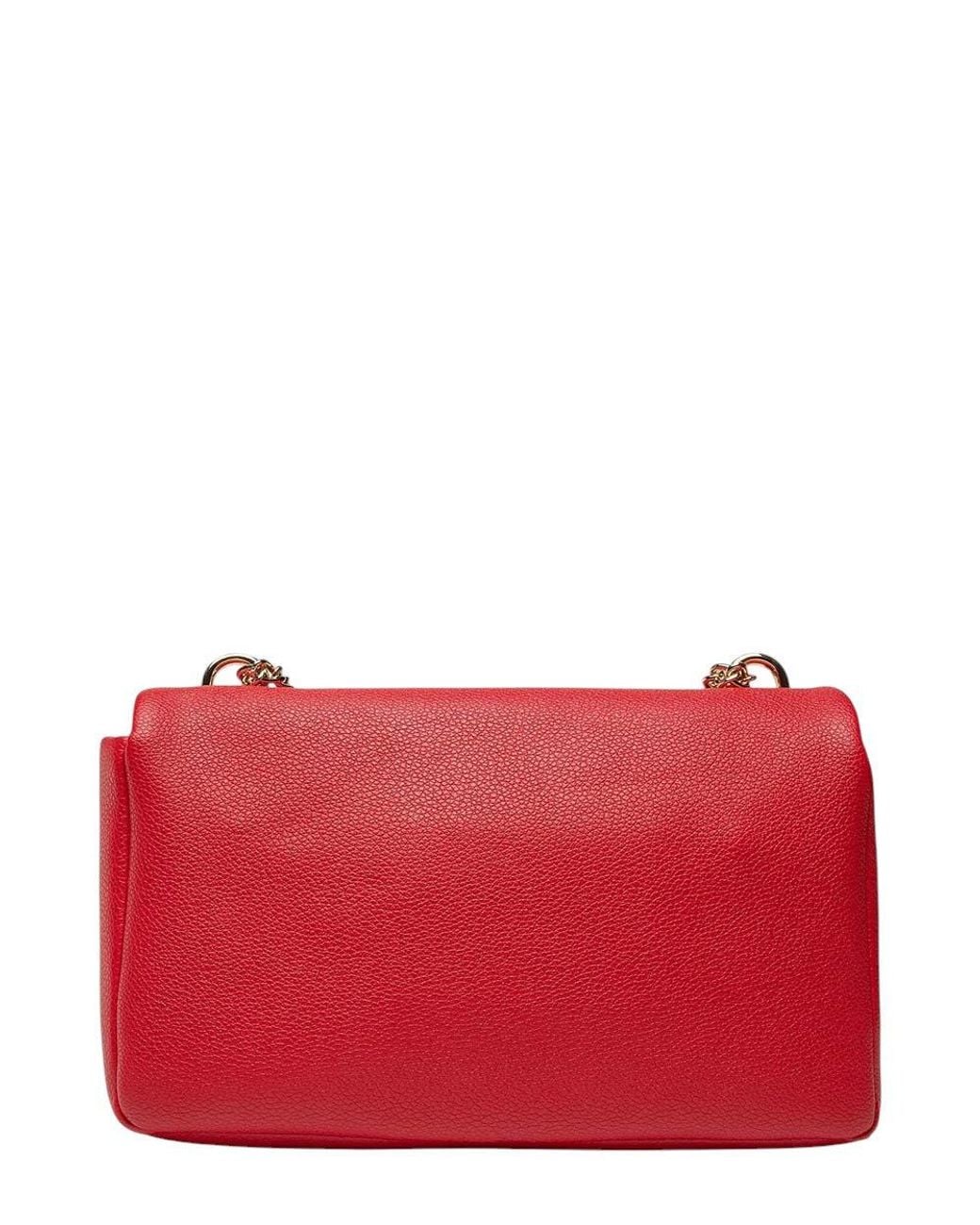 Love Moschino Red Logo Small Shoulder Bag