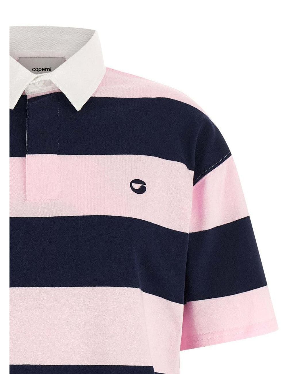 Coperni Blue Striped Polo Shirt