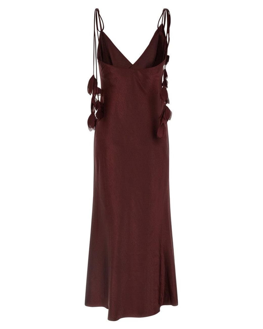 Self-Portrait Purple Satin Crossover Dress