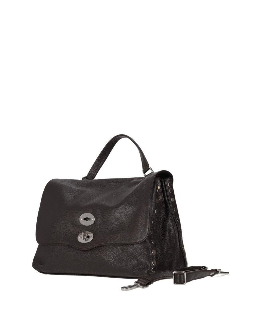 Zanellato Black Postina Medium Satchel