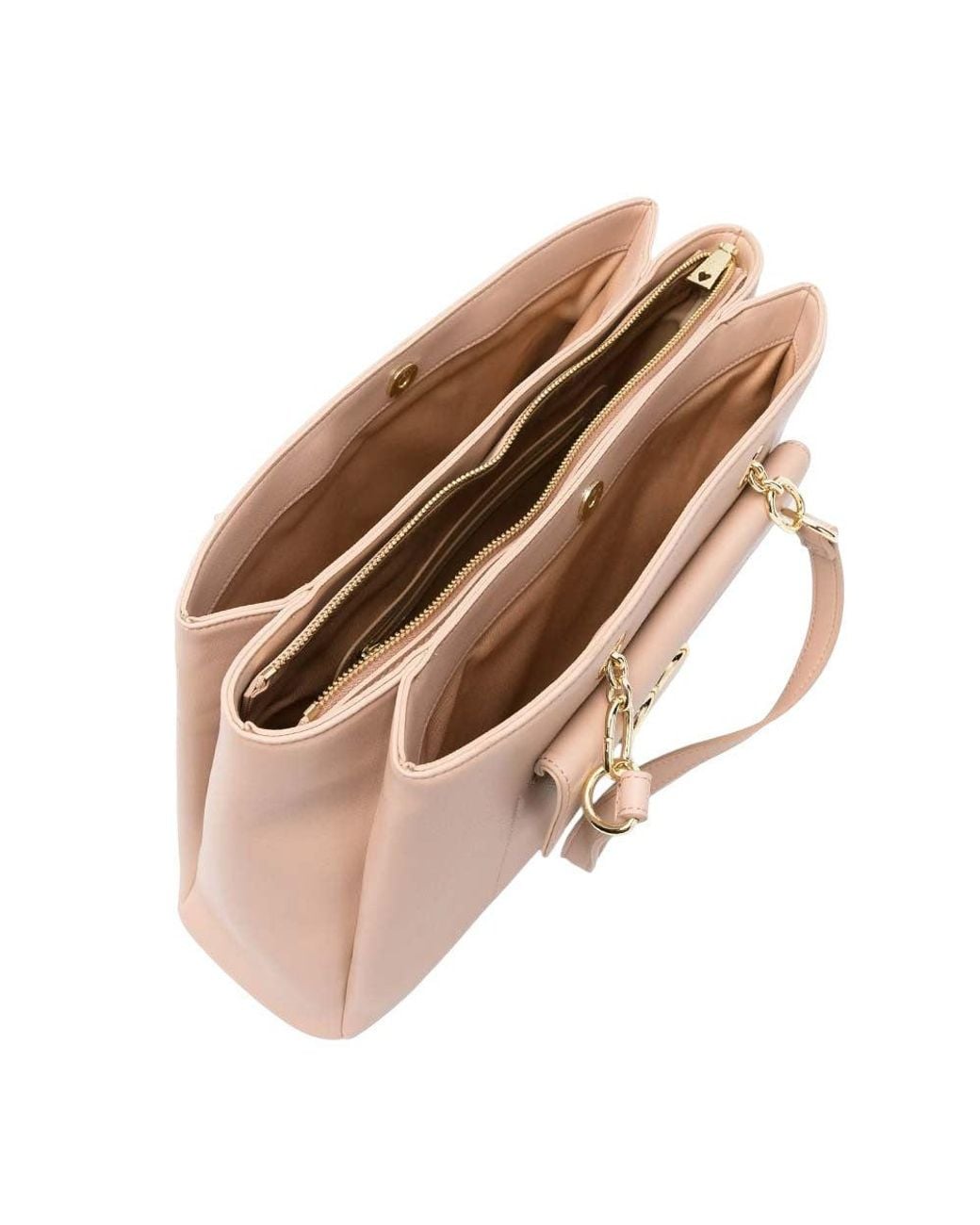Love Moschino Natural Heart Logo Large Tote