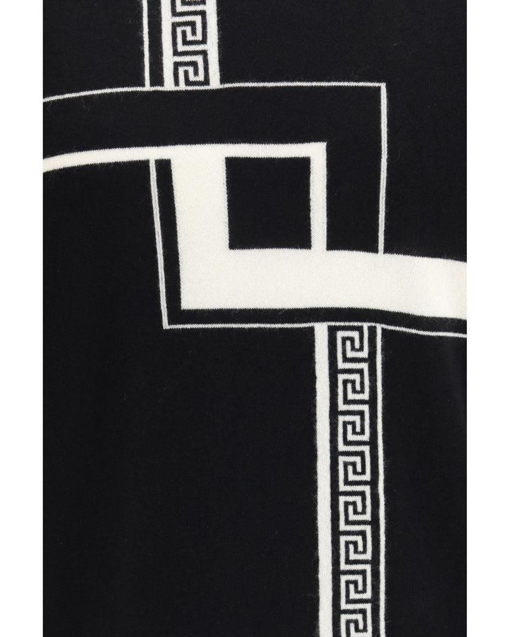 Versace Black Crew Neck Sweater for men