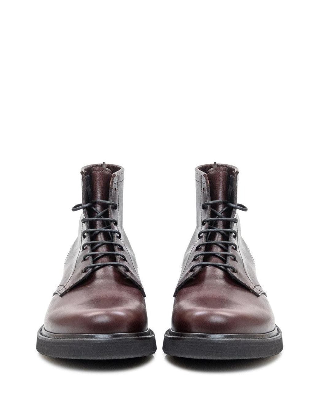 Premiata Purple Lace-Up Boots for men
