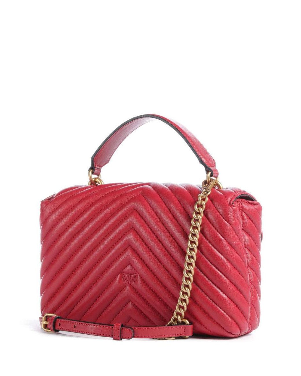 Pinko Red Lady Love Puff Mini Satchel