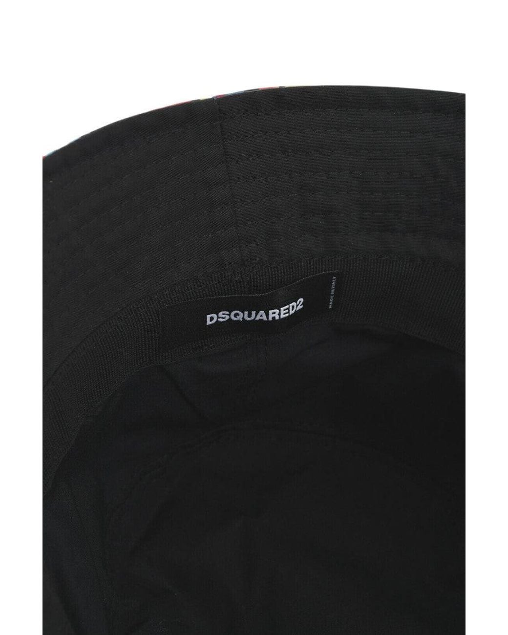 DSquared² Green Printed Bucket Hat