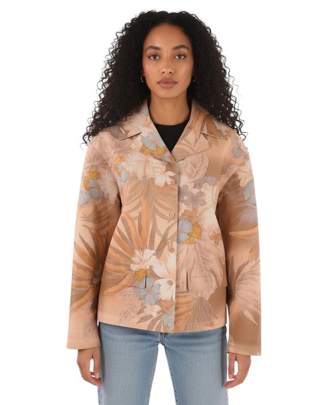 Maison Margiela Pink Floral Notched Lapel Jacket