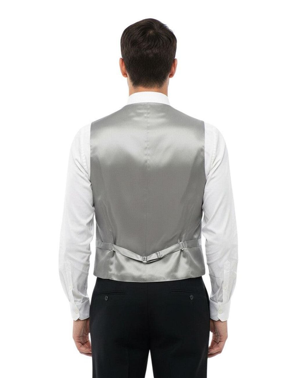 Corneliani White Solid V Neck Waistcoat for men