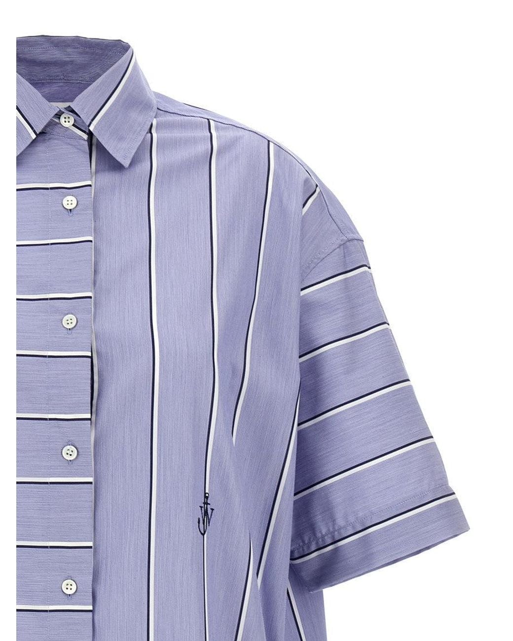 J.W. Anderson Blue High-Low Hem Shirt Dress