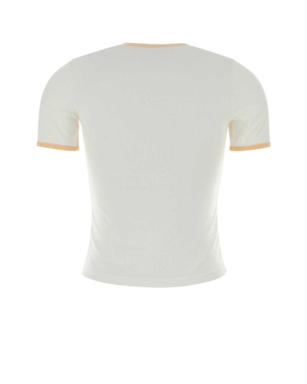 Courreges White Crew Neck T-Shirt
